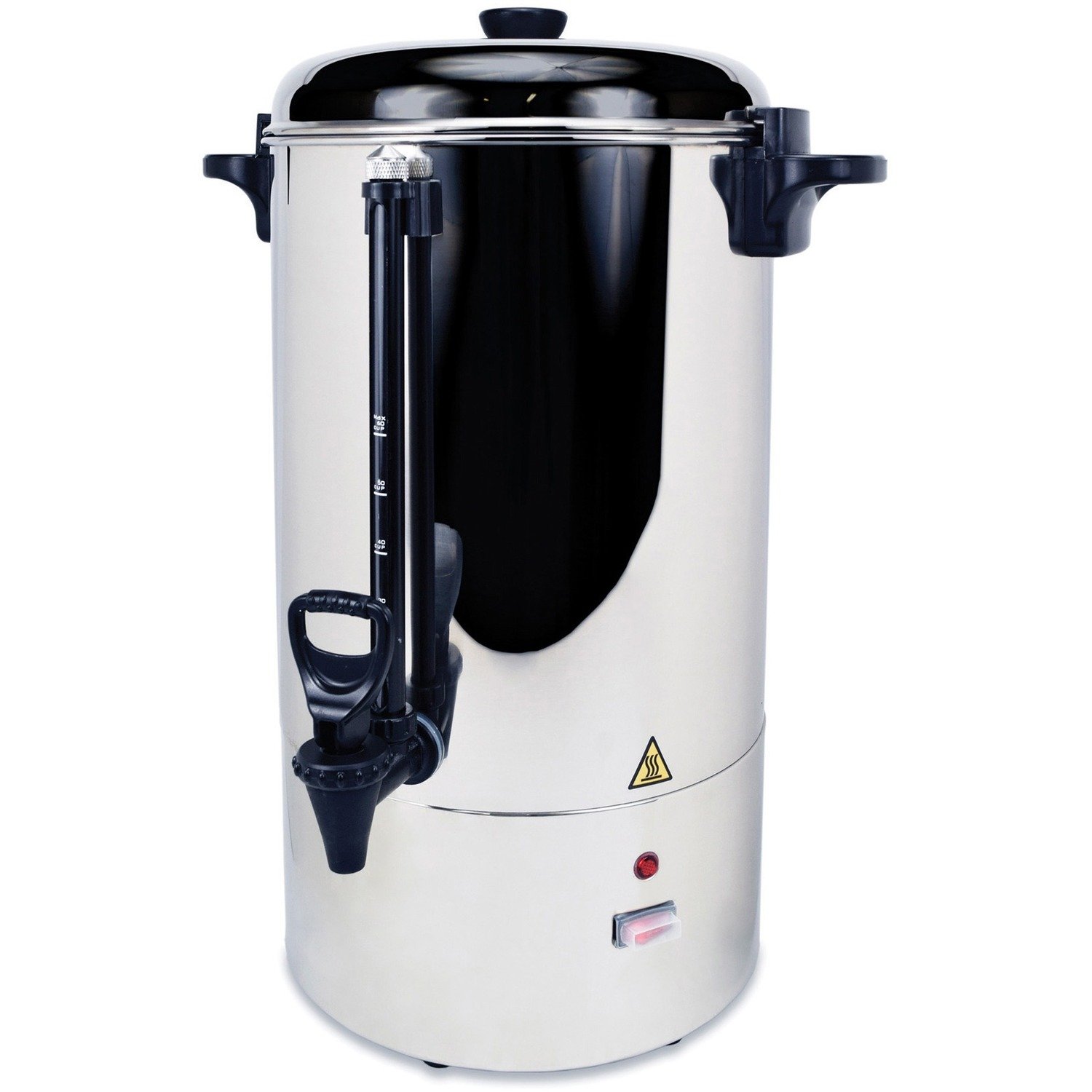 1015353928.jpg Coffee Pro Stainless Steel Commercial Percolating Urn 80 Cup(s) - Multi-serve - Stainless Steel - Stainless Steel Body (CP80) - Image 1