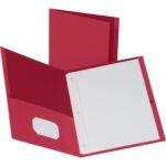 Business Source Letter Recycled Pocket Folder 8 1/2" x 11" - 100 Sheets Capacity - 3 x Prong Fastener(s) - 1/2" Fastener Capacity - 2 Inside Front & Back Pocket(s) - Leatherette - Red - 35{8826c7e0fe2ea3bb918938824ad94787dc1f827f331f3c6073b0f5dd83fa7177} Recycled - 25 / Box (BSN78510)