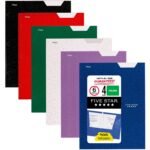 Mead Pocket Folder 4 Internal Pocket(s) - Assorted - 6 / Pack (38058)