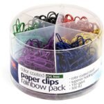 Officemate Coated Paper Clips, 450/Pack Jumbo - No. 2 - Assorted - 450 / Pack (97227)