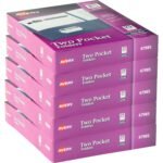 Avery® Letter Pocket Folder 8 1/2" x 11" - 40 Sheets Capacity - 2 Internal Pocket(s) - Embossed Paper - Dark Blue - Embossed - 25/Box - 5 / Carton (47985CT)