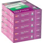 Avery® Letter Pocket Folder 8 1/2" x 11" - 40 Sheets Capacity - 2 Internal Pocket(s) - Embossed Paper - Green - Embossed - 25/Box - 5 / Carton (47987CT)