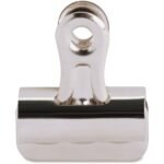 Business Source Bulldog Grip Clips No. 1 - 1.3" Width - for Paper - Heavy Duty - Silver - 36 / Box (BSN58500)