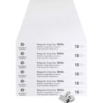 Business Source Magnetic Grip Clips Pack No. 1 - 1.3" Width - for Paper - Magnetic, Heavy Duty - Silver - 18/Box - 6 / Bundle (BSN58506BD)