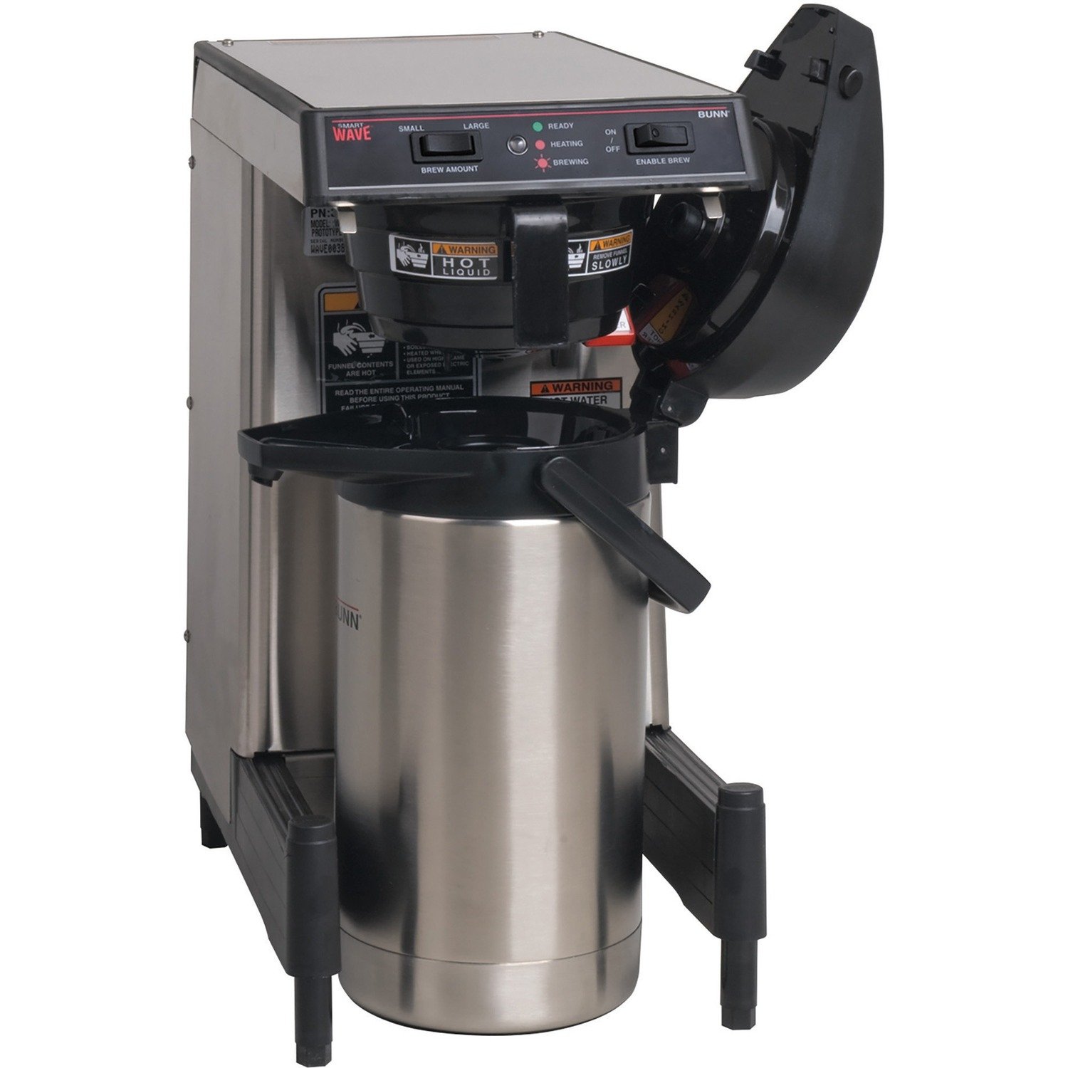 1060478860.jpg BUNN SmartWAVE Low-Profile Coffee Brewer- Plumbed 2.01 quart - Black, Silver (399000006) - Image 1