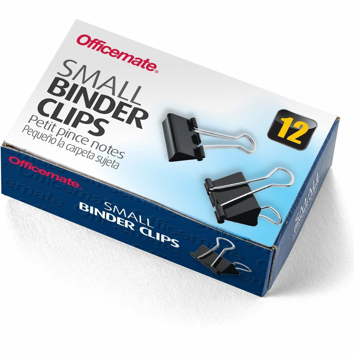 11965982.jpg Officemate Binder Clips, Small Small - 0.8" Width - 0.37" Size Capacity - Corrosion Resistant - Black - 12 / Box (99020) - Image 1