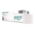 Windsoft Center-Flow Perforated Paper Towel Roll, 7.3 x 15, White, 6 Rolls/Carton (WIN1420B)