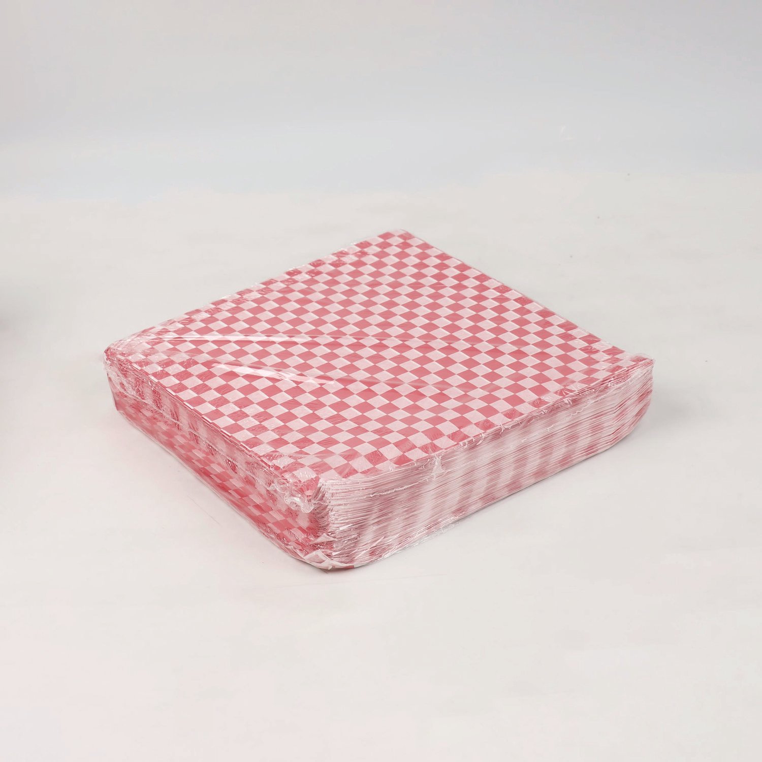 15012998.jpg Paterson Grease-Resistant Food Wrap, 12" x 12", Red Check, 5,000/Carton (WG01008) - Image 1
