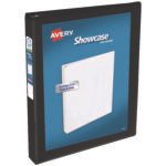 Avery Showcase Economy View Binders with Slant Rings, 3 Rings, 1" Capacity, 11 x 8.5, Black (19600)