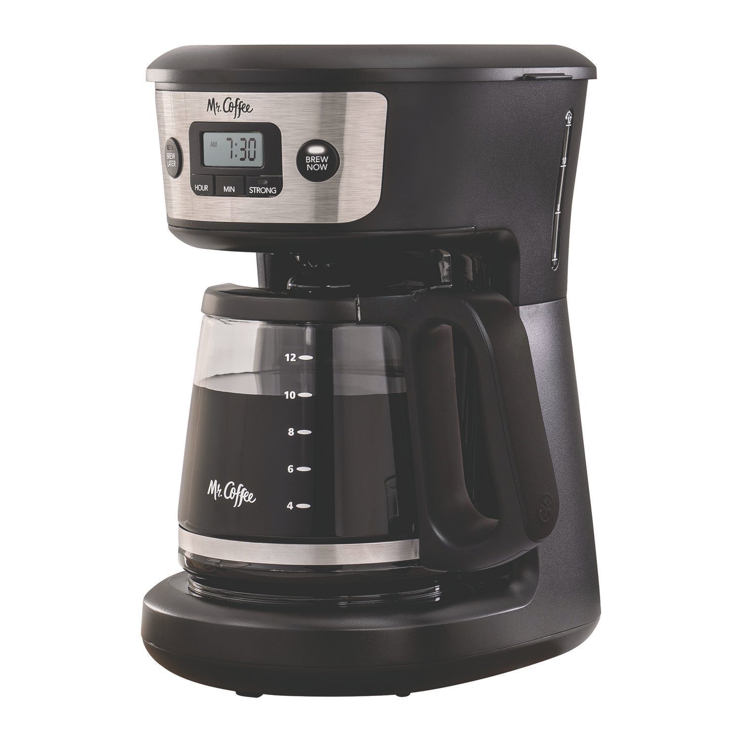 15026044.jpg Mr. Coffee 12-Cup Programmable Coffee Maker, Black/Stainless Steel (2176620) - Image 1
