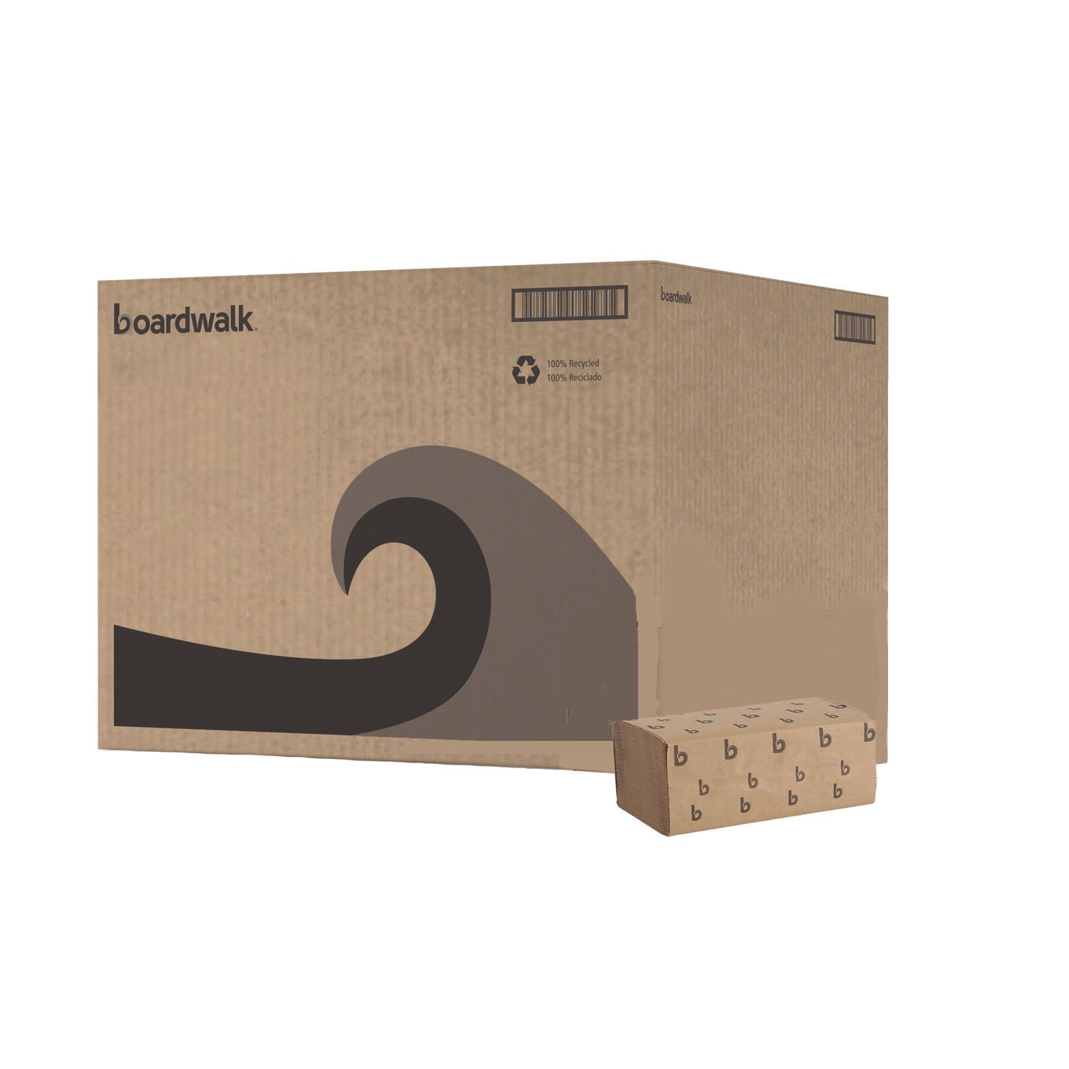 15032603.jpg Boardwalk® Single Fold Paper Towels, 1-Ply, Brown, 4000 Towels (BWK6210) - Image 1