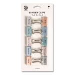U Brands Task On Hand Medium Binder Clips, Assorted Labels/Colors, 10/Pack (5062U0832)