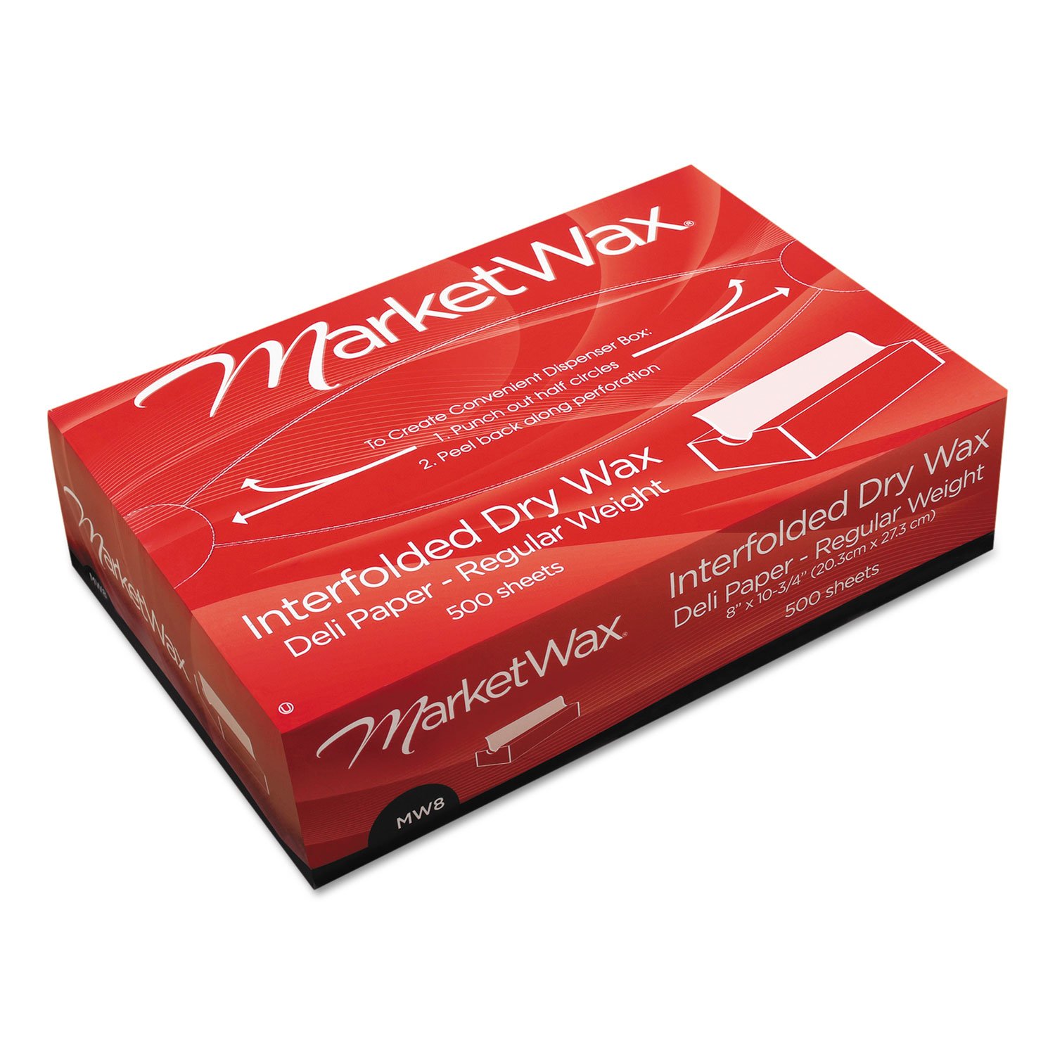 202132.jpg Bagcraft QF12 Interfolded Dry Wax Deli Paper, 12 x 10.75, White, 500/Box, 12 Boxes/Carton (011012) - Image 1