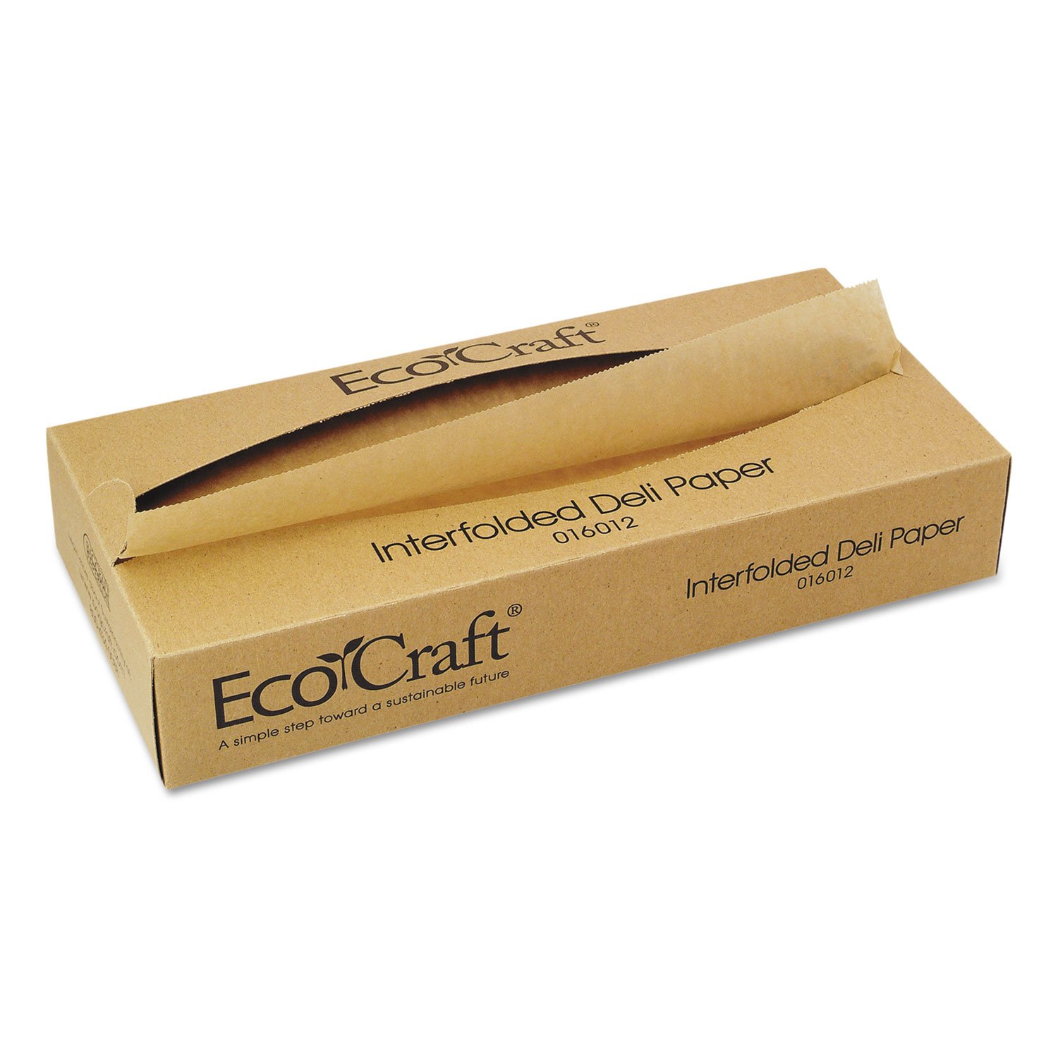 202190.jpg Bagcraft EcoCraft Interfolded Soy Wax Deli Sheets, 12 x 10.75, 500/Box, 12 Boxes/Carton (016012) - Image 1
