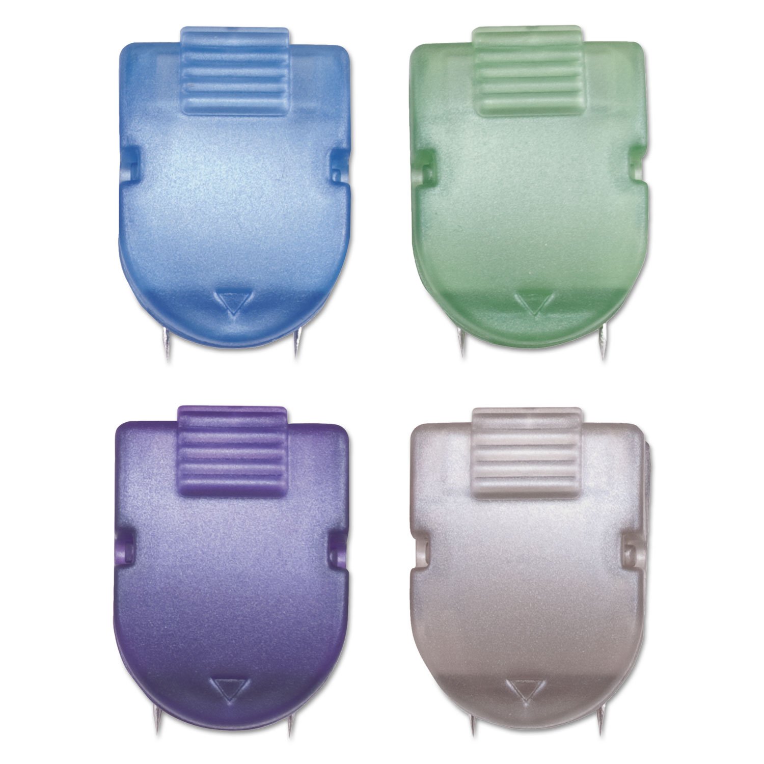 228171.jpg Advantus Wall Clips for Fabric Panels, 40 Sheet Capacity, Assorted Metallic Colors, 20/Box (75338) - Image 1