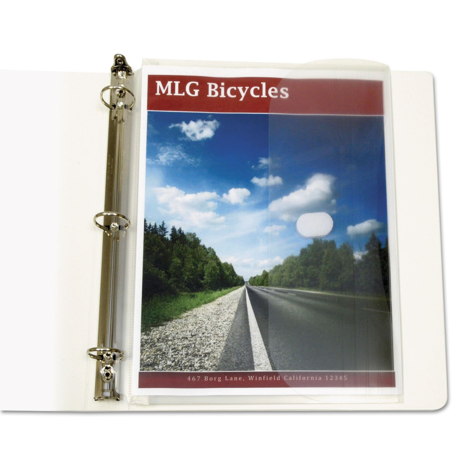 232436.jpg C-Line Poly Binder Pockets, 9.25 x 11.5, Clear, 5/Pack (57537) - Image 1