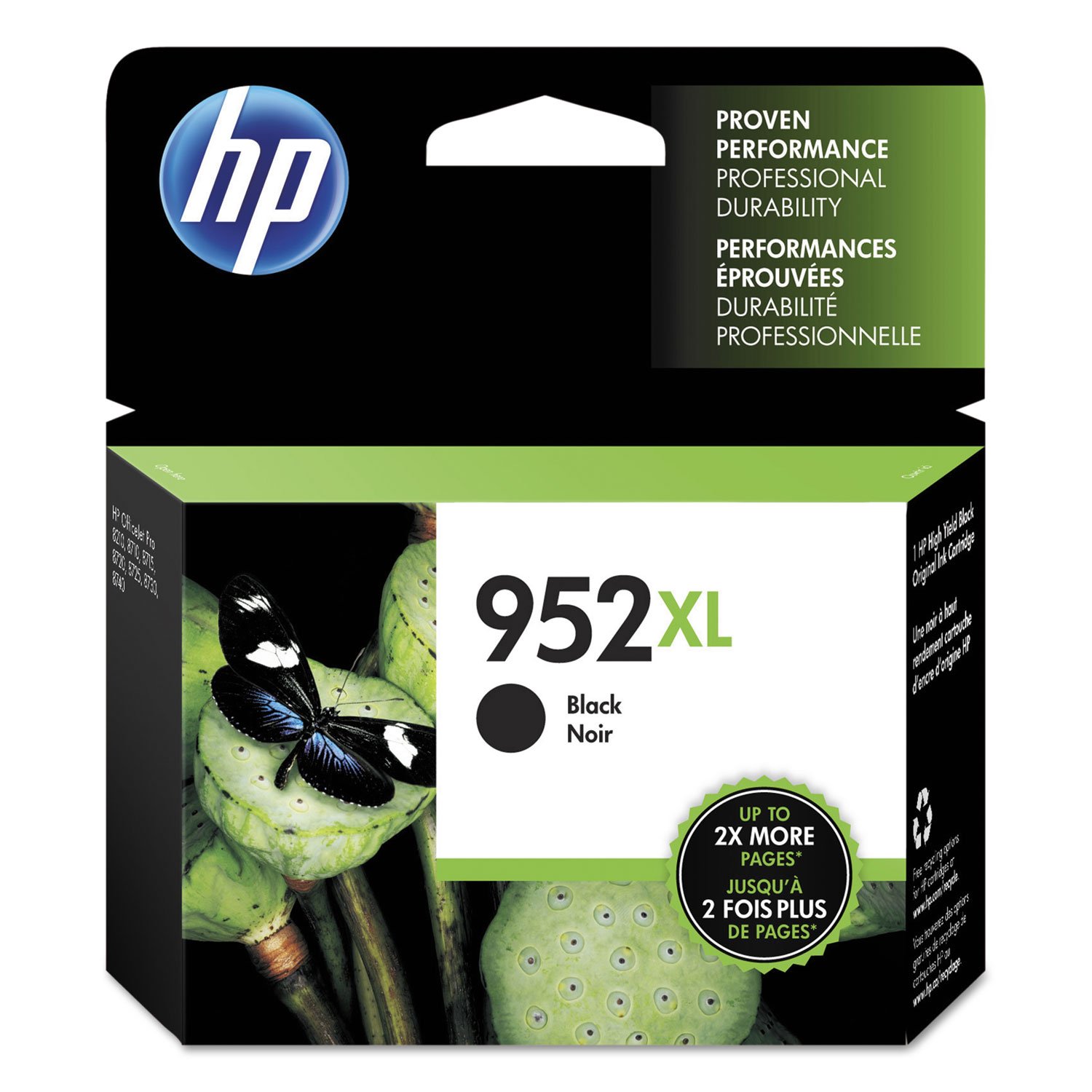 258172.jpg HP 952XL, (F6U19AN) High-Yield Black Original Ink Cartridge - Image 1