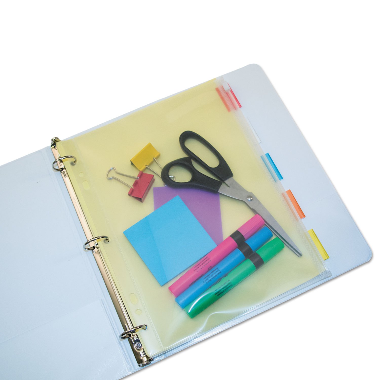 285209.jpg Anglers Zip-All Ring Binder Pocket, 8.5 x 11, Clear (ANG52) - Image 1