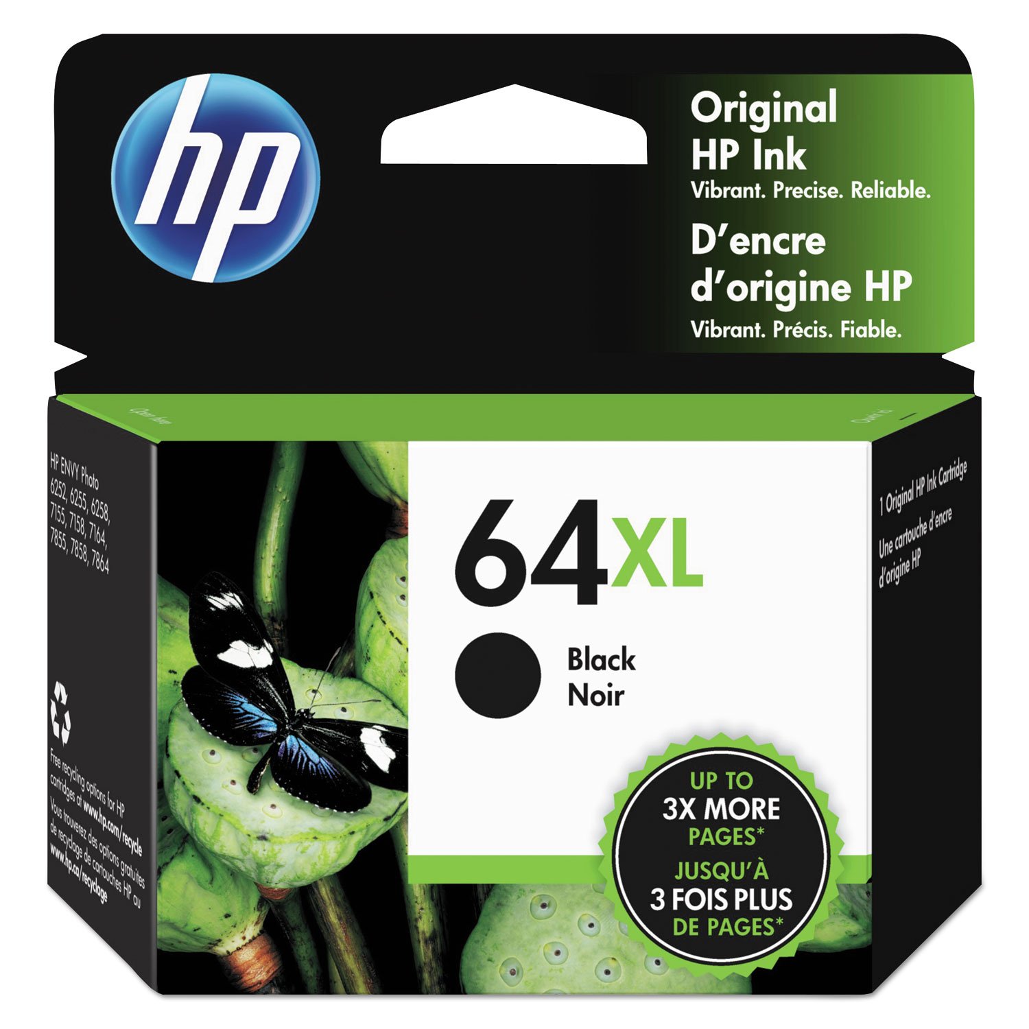 306584.jpg HP 64XL, (N9J92AN) High-Yield Black Original Ink Cartridge - Image 1