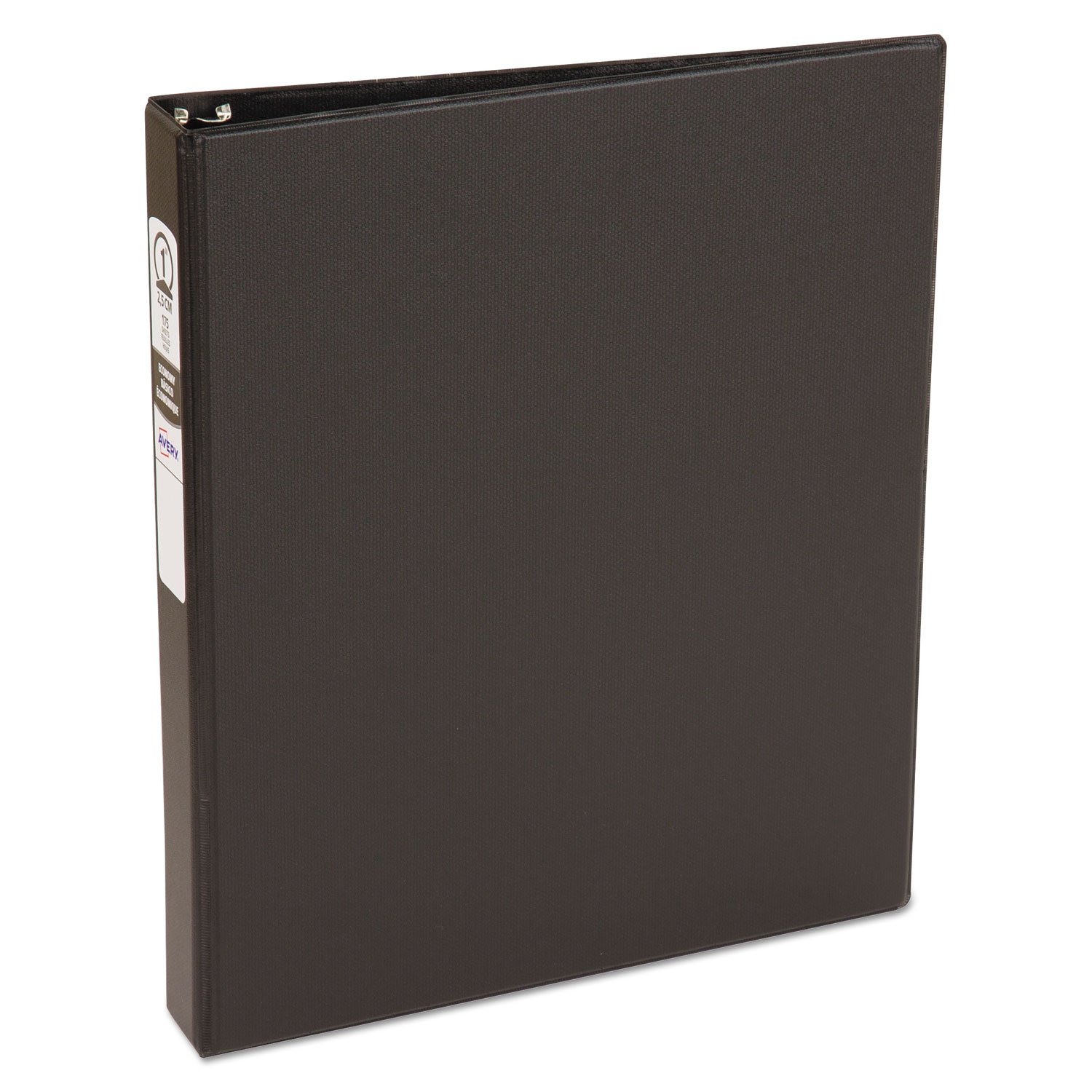 306898.jpg Avery Economy Non-View Binder with Round Rings, 3 Rings, 1" Capacity, 11 x 8.5, Black, (3301) (03301) - Image 1