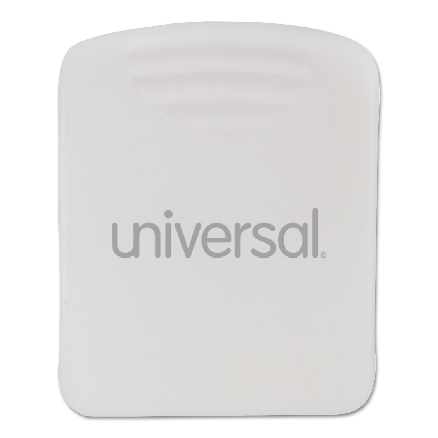 307744.jpg Universal Fabric Panel Wall Clips, 25 Sheet Capacity, White, 20/Pack (UNV21271) - Image 1