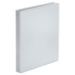 Universal Economy Round Ring View Binder, 3 Rings, 1" Capacity, 11 x 8.5, White, 12/Carton (UNV20962CT)