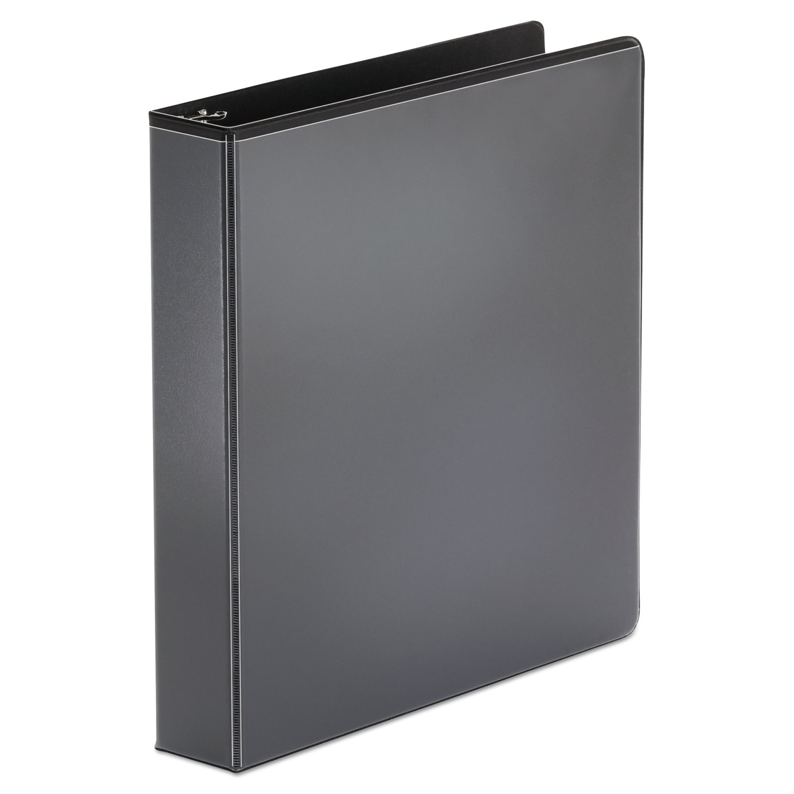 311334.jpg Universal Economy Round Ring View Binder, 3 Rings, 1.5" Capacity, 11 x 8.5, Black (UNV20971) - Image 1