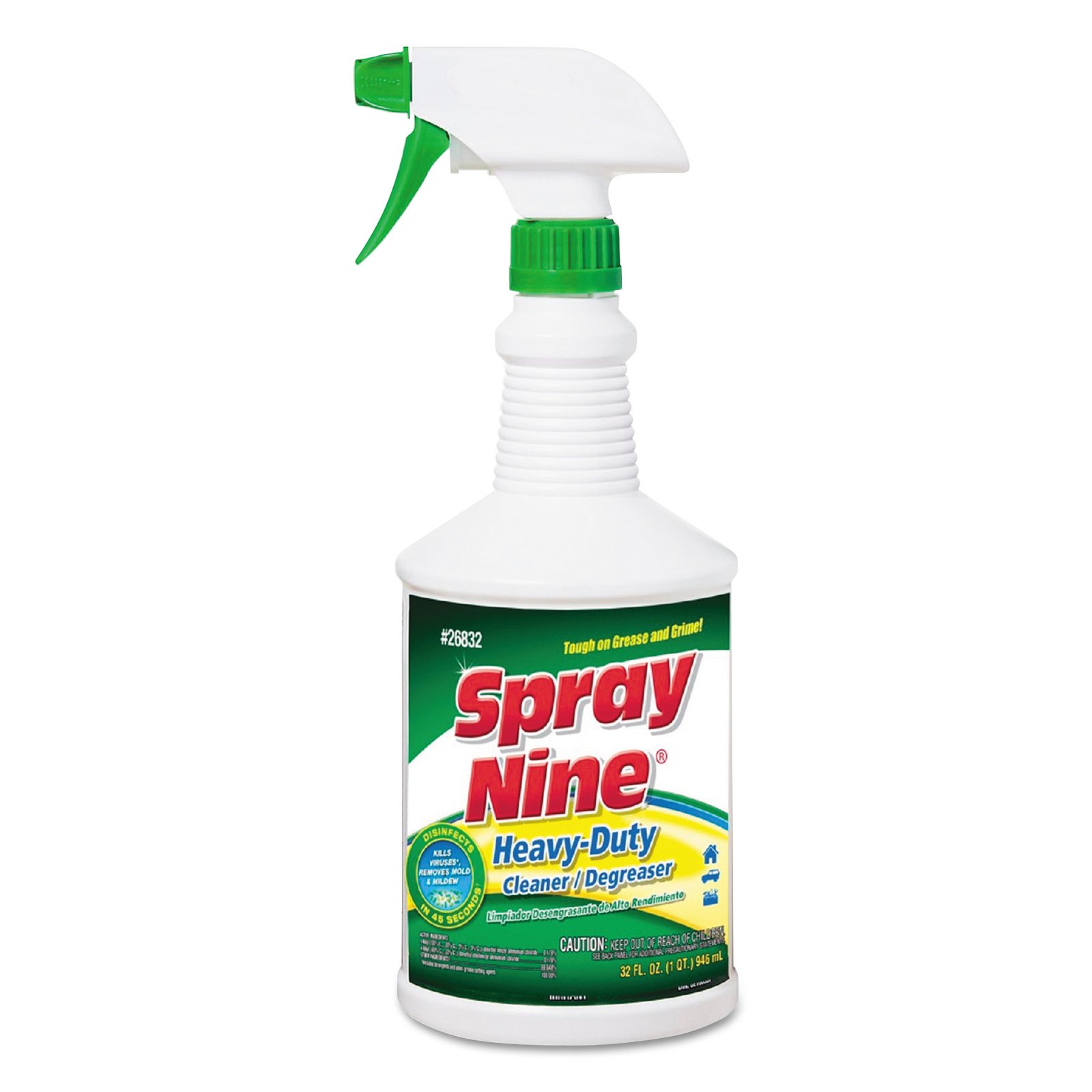316030.jpg Spray Nine Heavy Duty Cleaner/Degreaser/Disinfectant, Citrus Scent, 32 oz Trigger Spray Bottle (26832) - Image 1