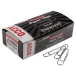 Acco® Finish Premium Paper Clips, Jumbo, Silver, 1,000 Clips per Pack (72500)