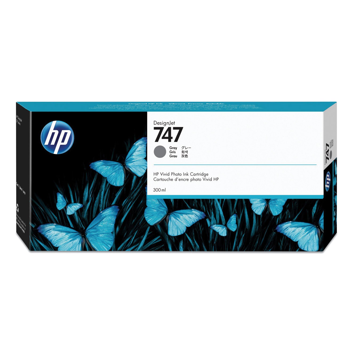 650662.jpg HP 747, (P2V86A) Gray Original Ink Cartridge - Image 1