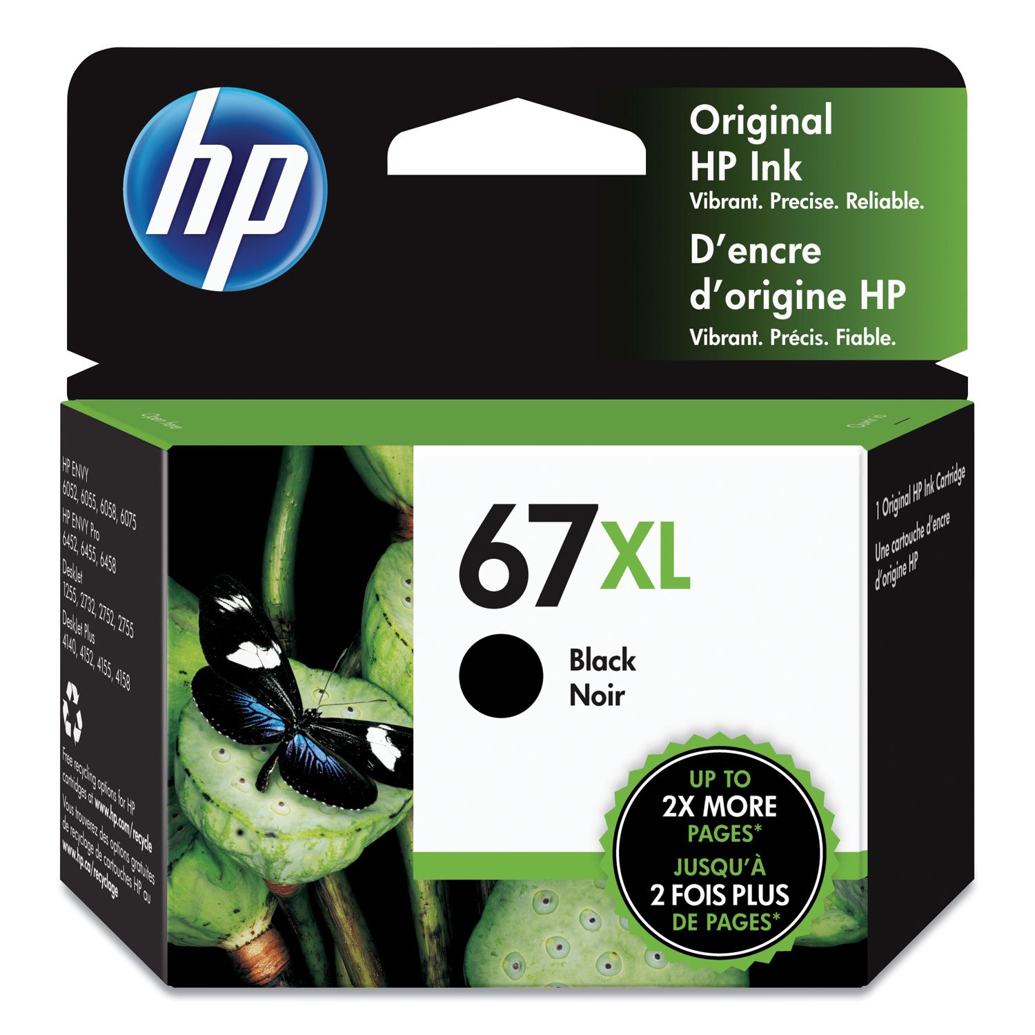 675347.jpg HP 67XL, (3YM57AN) High-Yield Black Original Ink Cartridge - Image 1