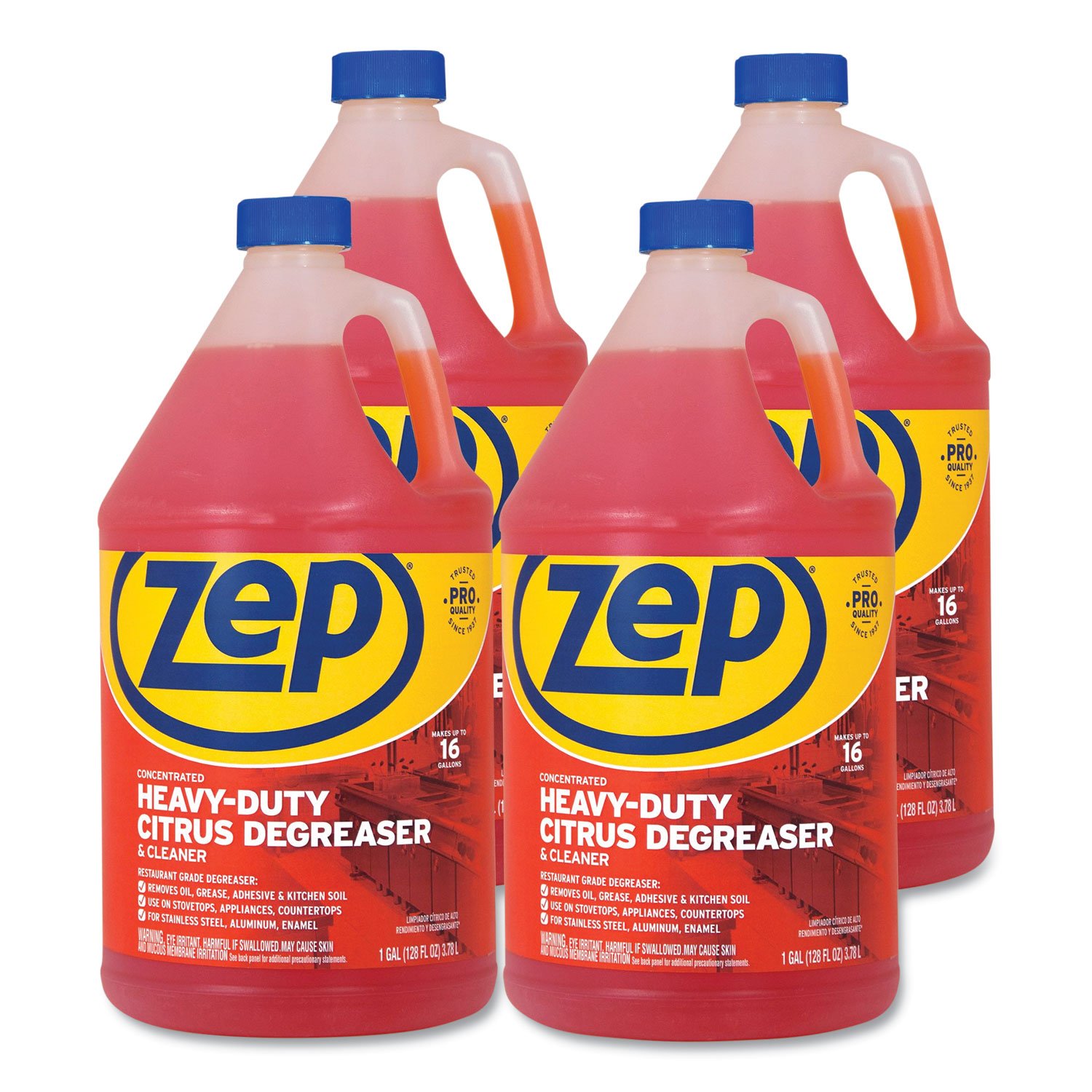 718142.jpg Zep Commercial Cleaner and Degreaser, 1 gal Bottle, 4/Carton (ZUCIT128CT) - Image 1