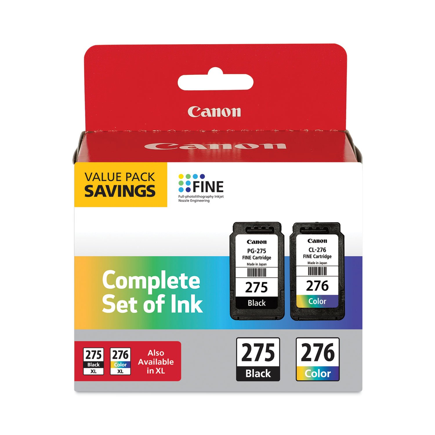 755782.jpg Canon 4988C005 (PGI-275; CLI-276) Multipack Ink, Black/Tri-Color - Image 1