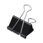 Universal Binder Clip Zip-Seal Bag Value Pack, Mini, Black/Silver, 144/Pack (UNV10199VP)