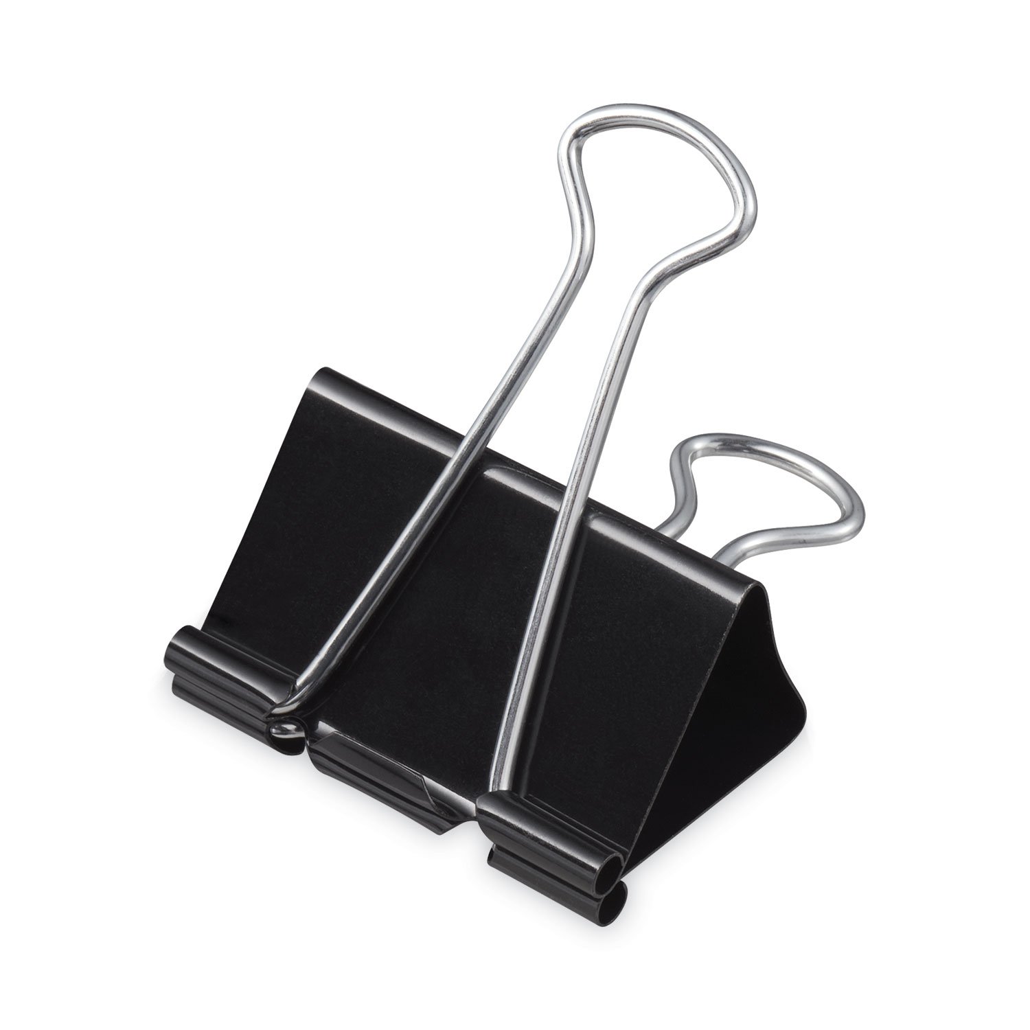 759188.jpg Universal Binder Clip Zip-Seal Bag Value Pack, Mini, Black/Silver, 144/Pack (UNV10199VP) - Image 1