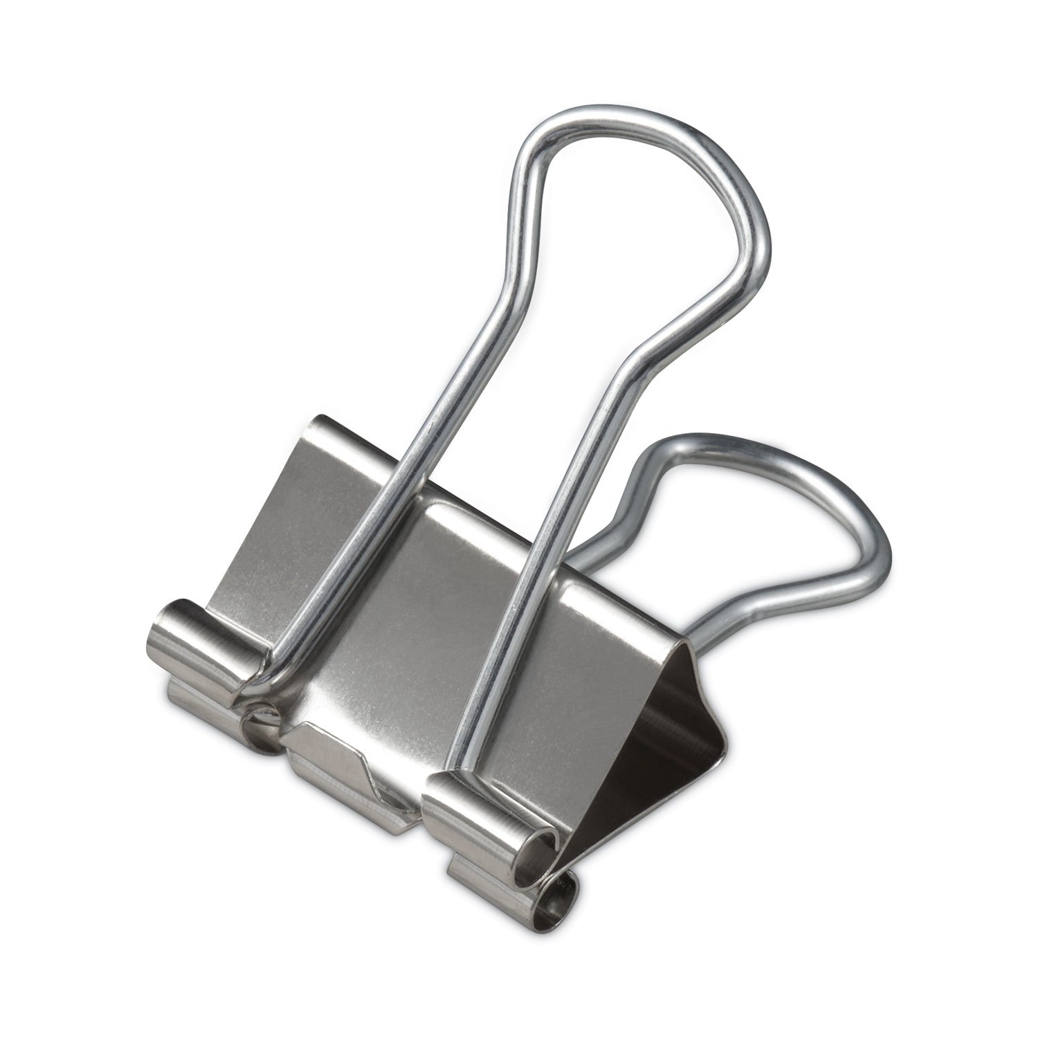 759248.jpg Universal Binder Clips with Storage Tub, Small, Silver, 40/Pack (UNV11240) - Image 1