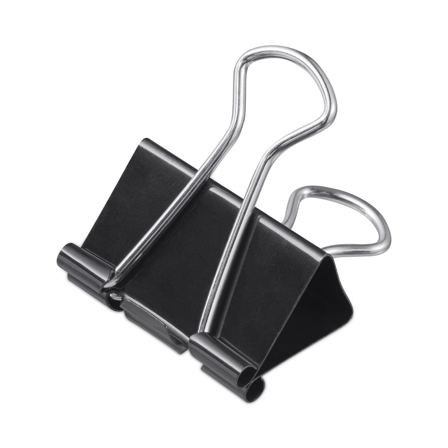 759276.jpg Universal Binder Clips with Storage Tub, Mini, Black/Silver, 60/Pack (UNV11060) - Image 1