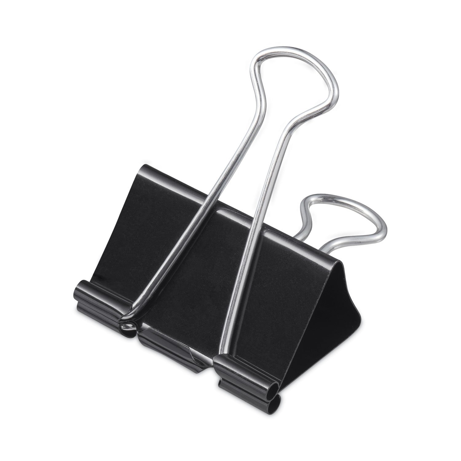 759283.jpg Universal Binder Clip Zip-Seal Bag Value Pack, Large, Black/Silver, 36/Pack (UNV10220VP) - Image 1