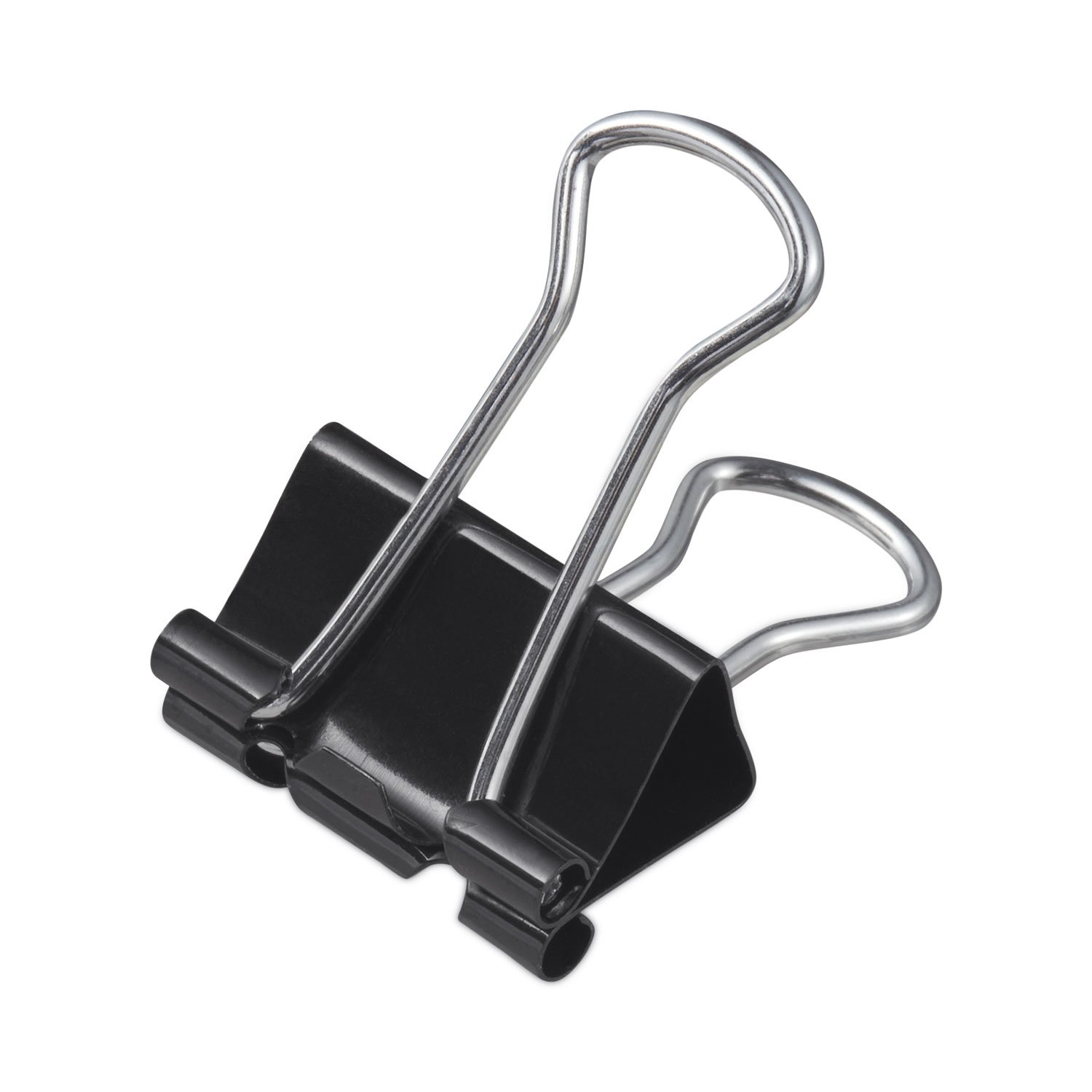 759301.jpg Universal Binder Clip Zip-Seal Bag Value Pack, Medium, Black/Silver, 36/Pack (UNV10210VP) - Image 1