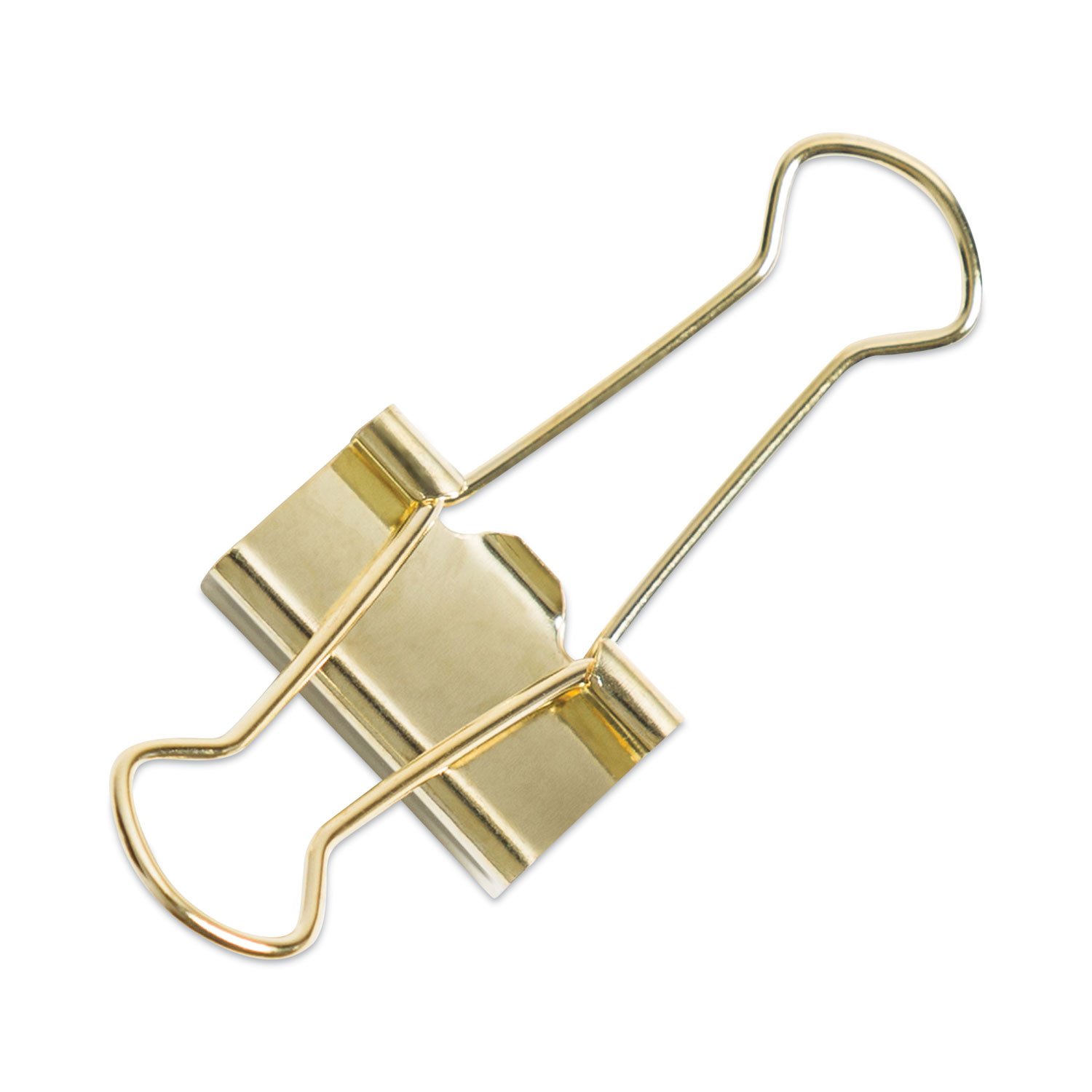 766159.jpg U Brands Binder Clips, Small, Gold, 72/Pack (3595U0624) - Image 1