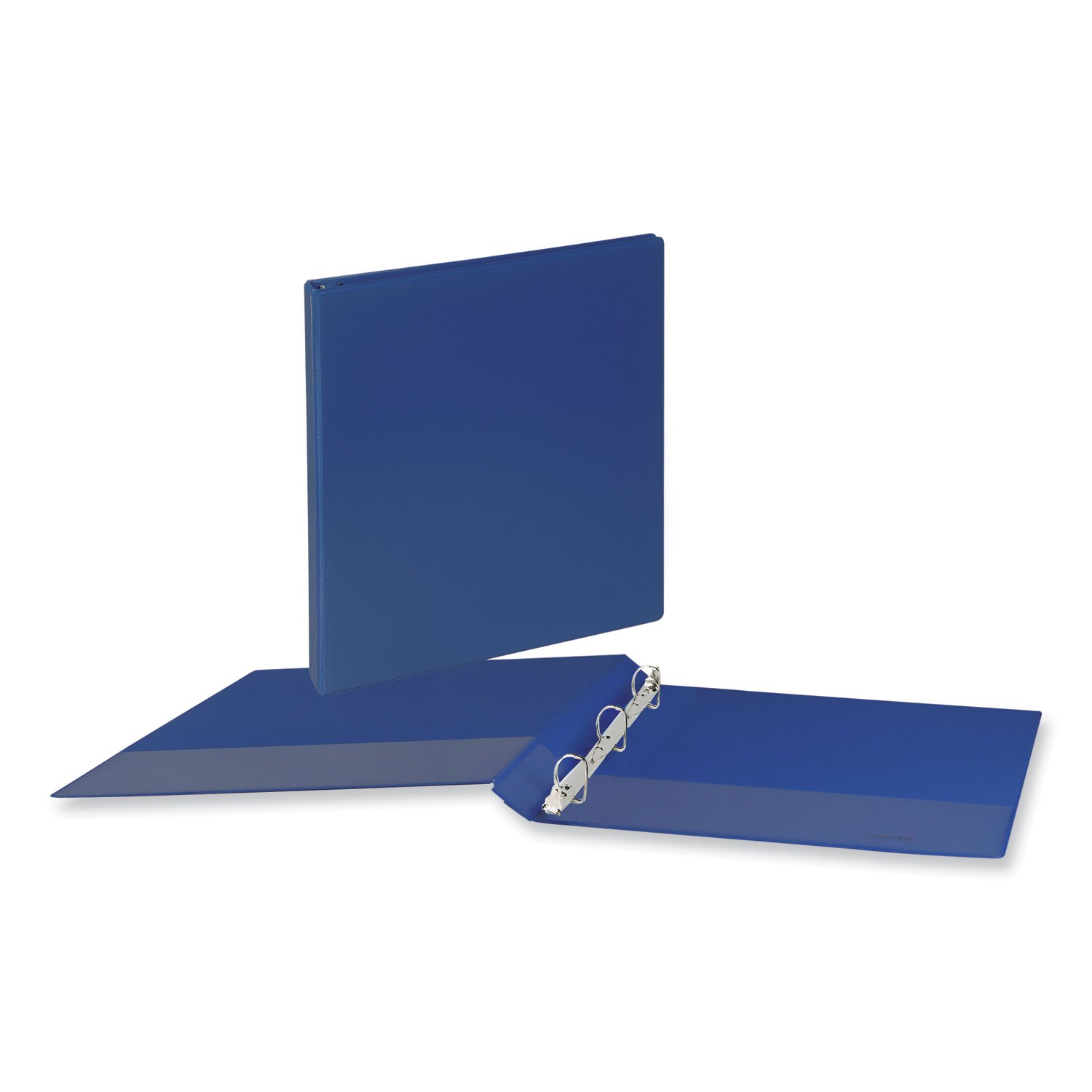 823120.jpg Universal Slant D-Ring View Binder, 3 Rings, 0.5" Capacity, 11 x 8.5, Navy Blue (UNV20717) - Image 1