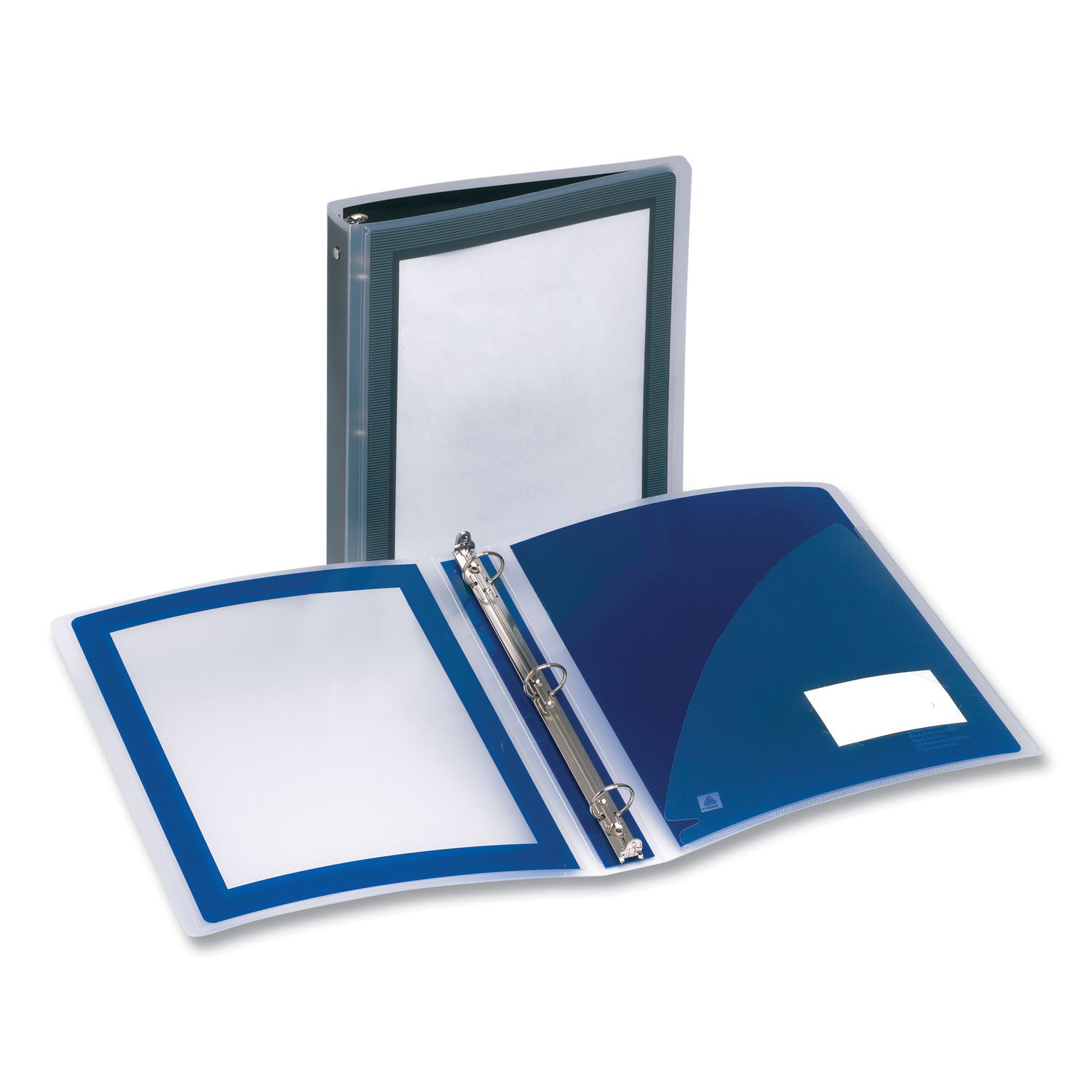 850699.jpg Avery Flexi-View Binder with Round Rings, 3 Rings, 1" Capacity, 11 x 8.5, Black (17686) - Image 1