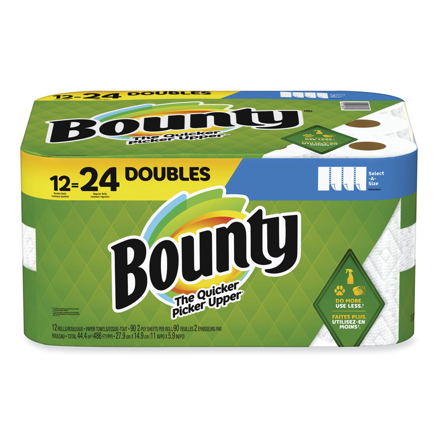 864728.jpg Bounty® Kitchen Paper Towels, 2-Ply, 90 Sheet Roll, 12 Rolls (08664) - Image 1