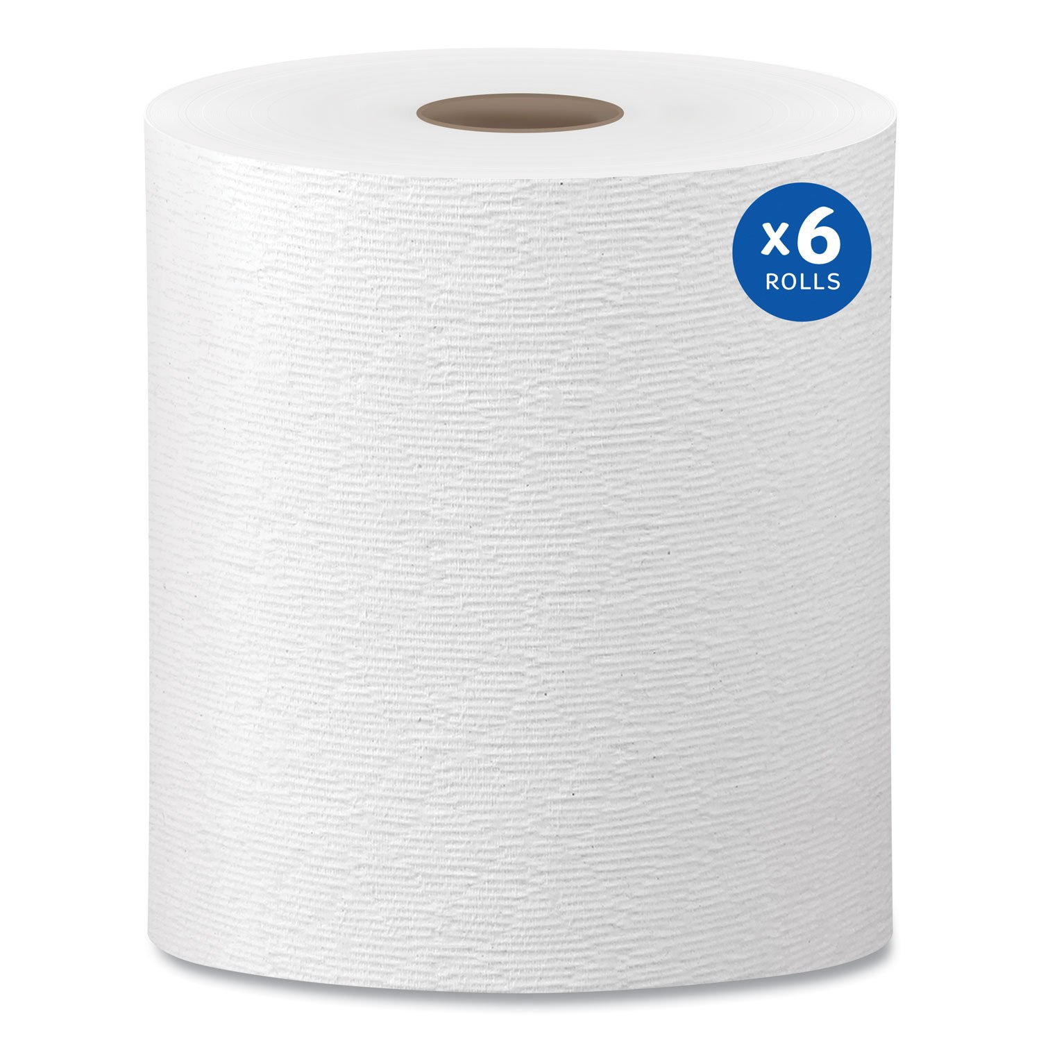 878245.jpg Kleenex Hard Roll Paper Towels with Premium Absorbency Pockets, 1-Ply, 8" x 600 ft, 1.75" Core, White, 6 Rolls/Carton (50606) - Image 1