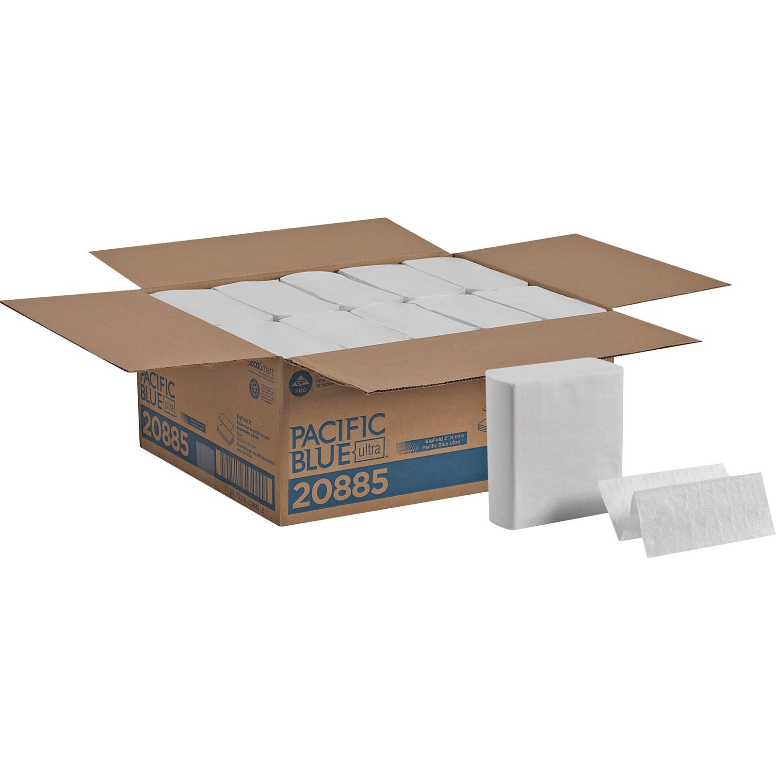 GPC20885-1685278845.jpg Pacific Blue™ Ultra Z-Fold Paper Towels, 1-Ply, White, 2600 Towels (20885) - Image 1