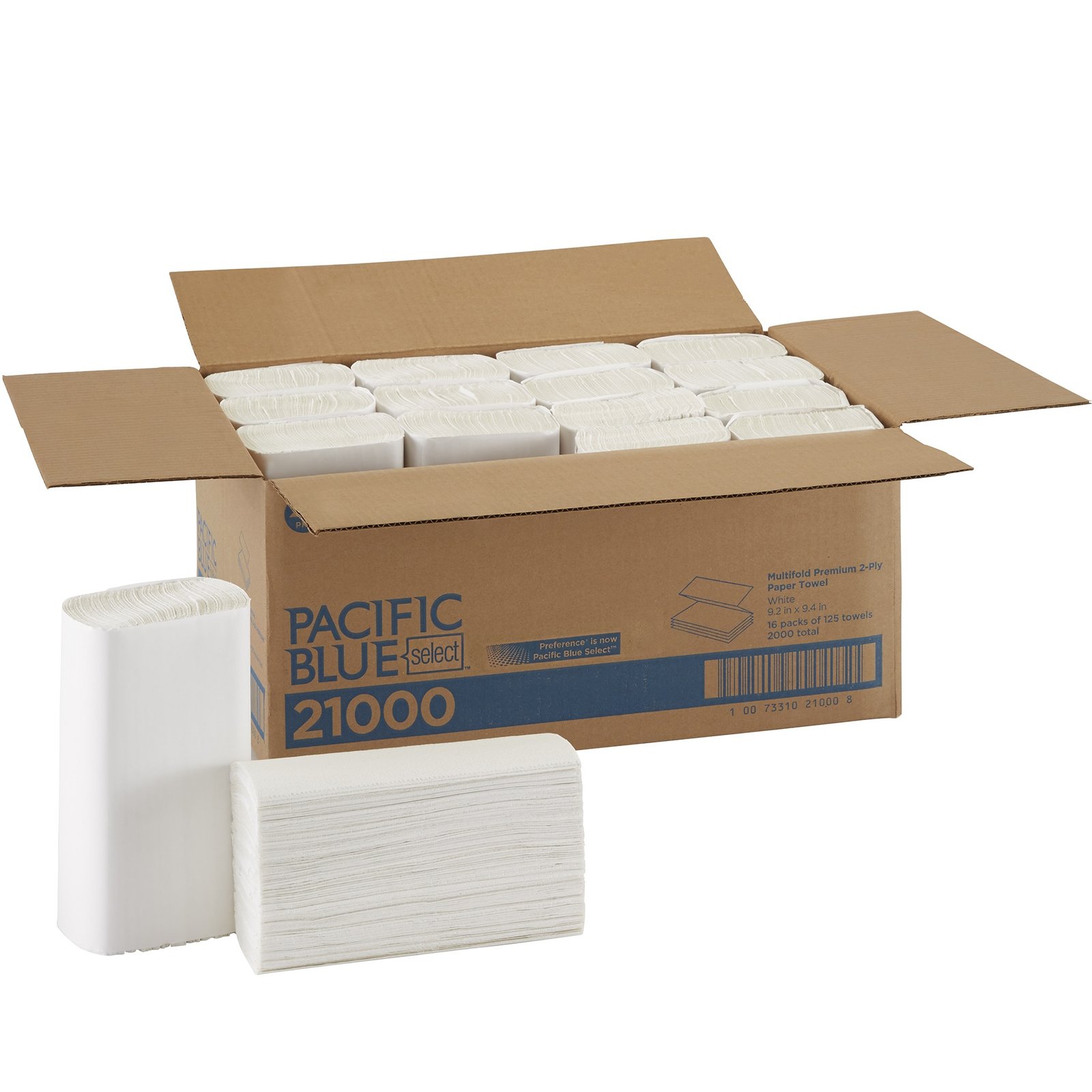 GPC21000-1685233547.jpg Pacific Blue® Select Multifold Paper Towels, 2-Ply, White, 2000 Towels (21000) - Image 1