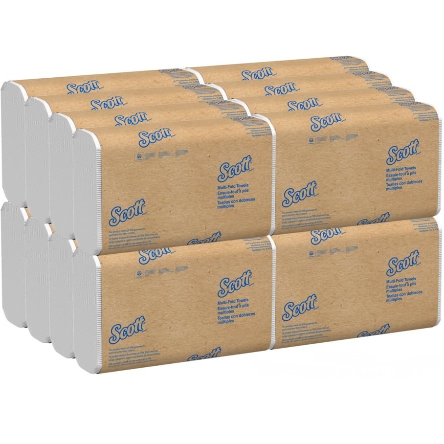 KCC37490-1684766389.jpg Scott Essential Multi-Fold Towels, 1-Ply, 8 x 9.4, White, 250/Pack, 16 Packs/Carton (37490) - Image 1
